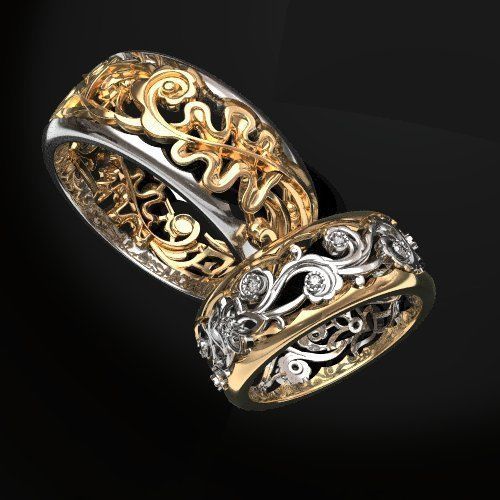 Ukrainian wedding bands - original 3D print model_1