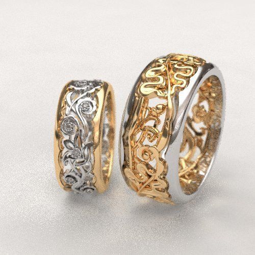 Ukrainian wedding bands - original 3D print model_7