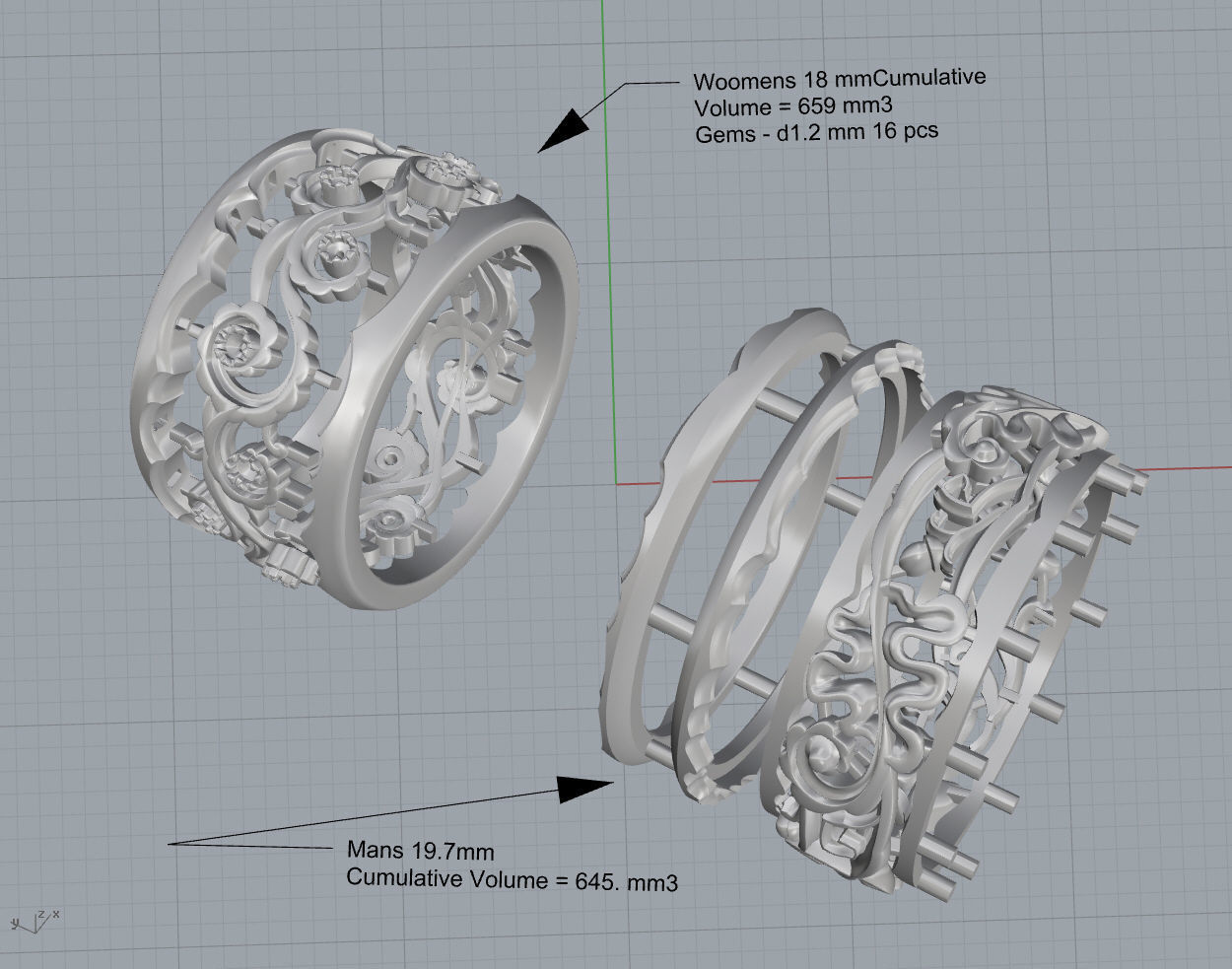 Ukrainian wedding bands - original 3D print model_10