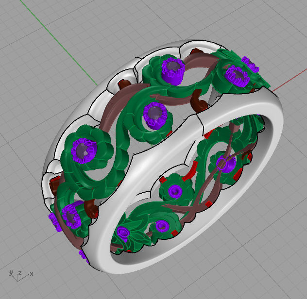 Ukrainian wedding bands - original 3D print model_9