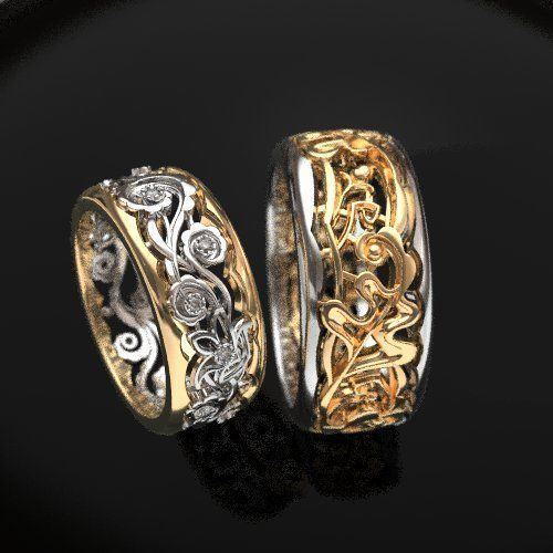 Ukrainian wedding bands - original 3D print model_6