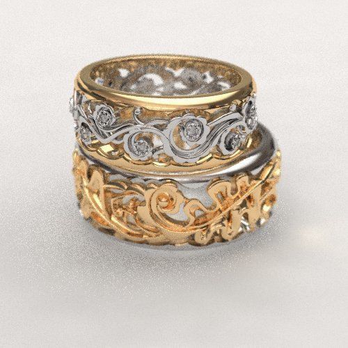 Ukrainian wedding bands - original 3D print model_8