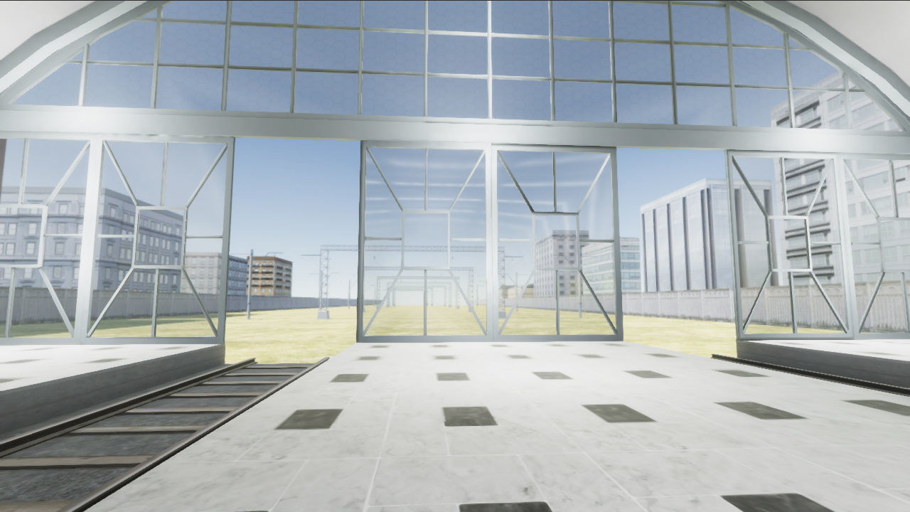 Trains Passenger and Train Stations Bundle - 4 Scenes Low-poly 3D model_23