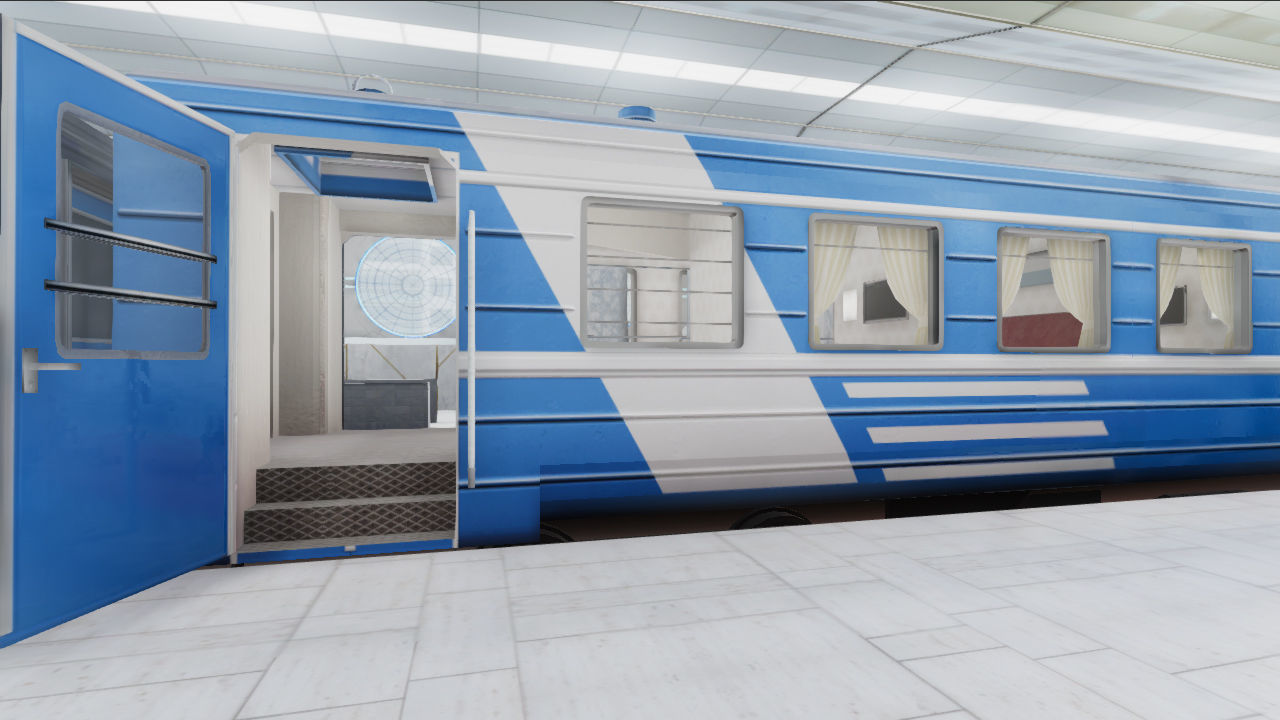 Trains Passenger and Train Stations Bundle - 4 Scenes Low-poly 3D model_16