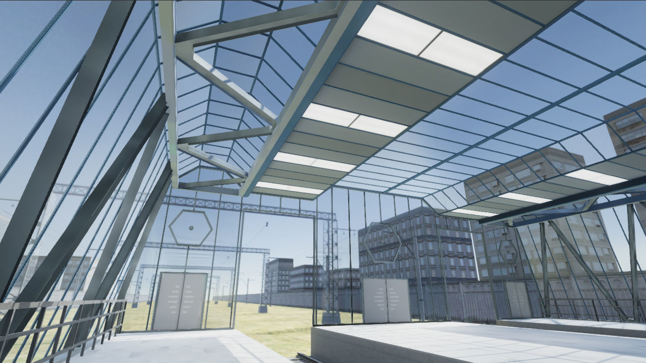 Trains Passenger and Train Stations Bundle - 4 Scenes Low-poly 3D model_30