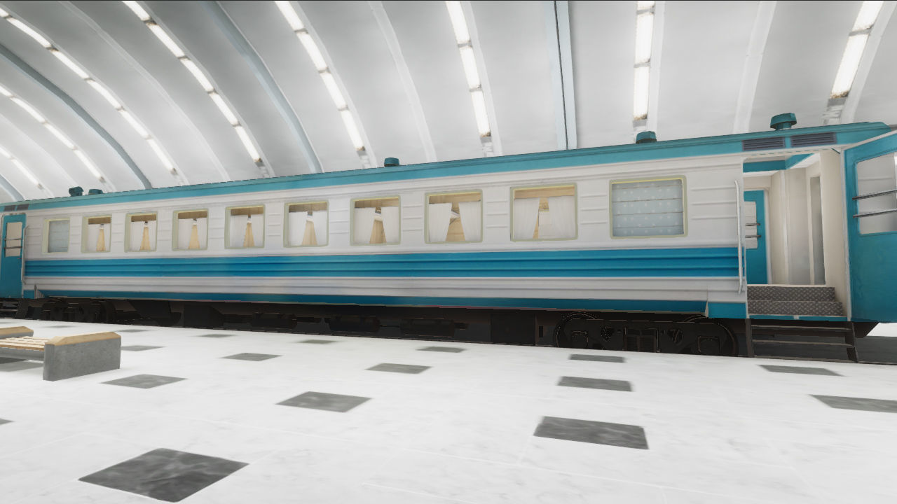 Trains Passenger and Train Stations Bundle - 4 Scenes Low-poly 3D model_21