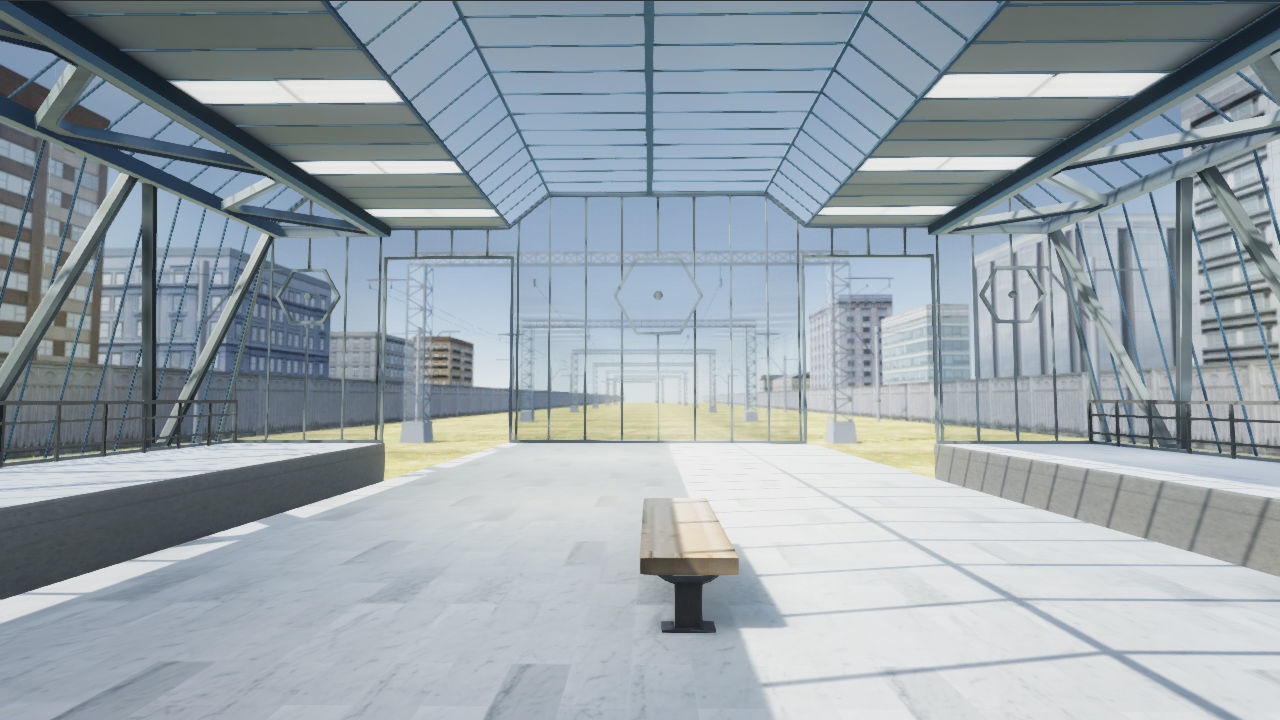 Trains Passenger and Train Stations Bundle - 4 Scenes Low-poly 3D model_29