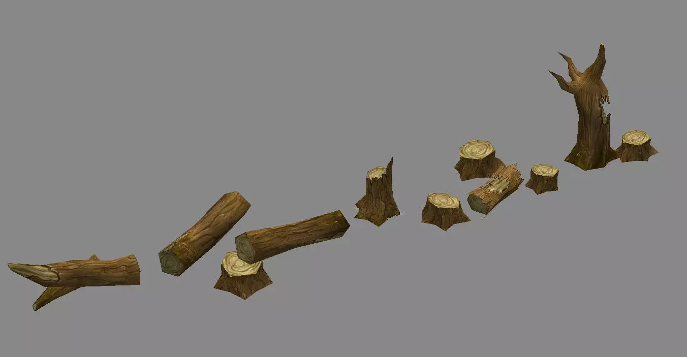 del Arena - Wetland Area stumps combination 01 01 3D model_0