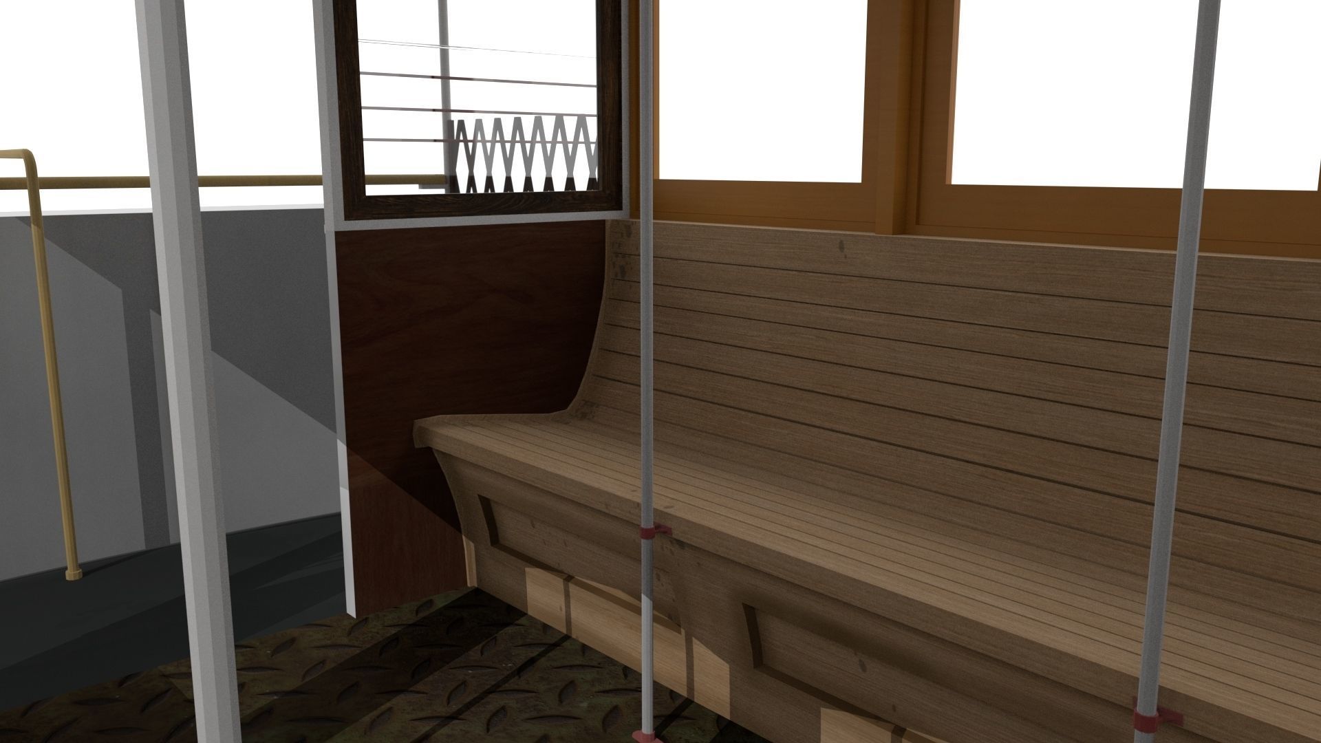 San Francisco Cable Car Low-poly 3D model_6