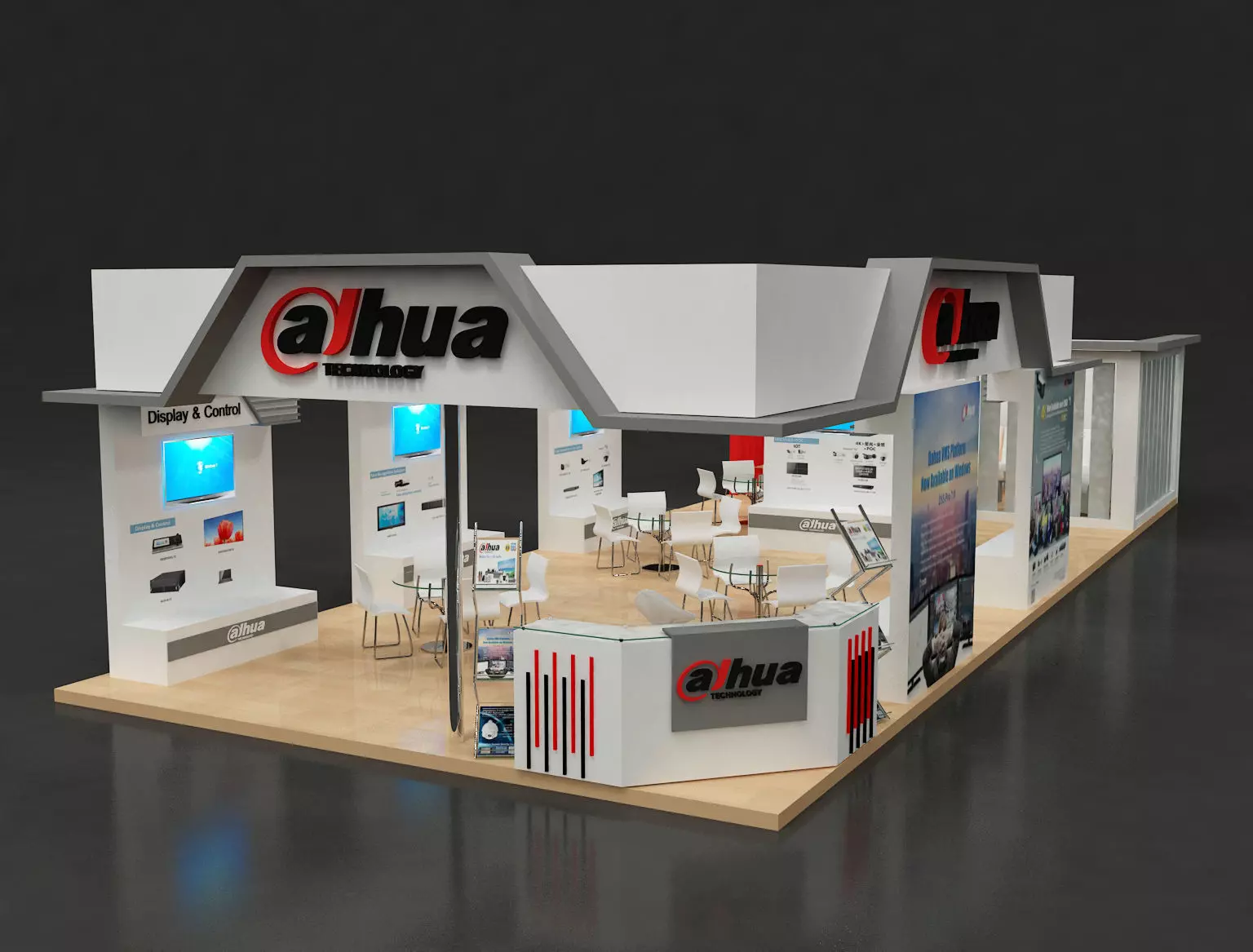 Exhibition stall design  1800x600 cm 3D model_0