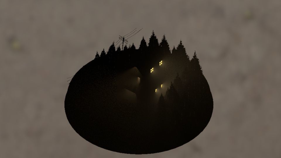 Christmas Cabin in the Snowy Woods 3D model_5