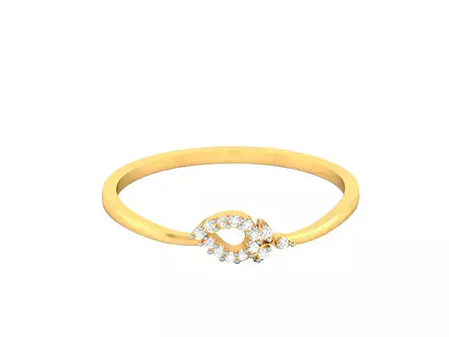 Women Flower Band Ring 3dm render detail 