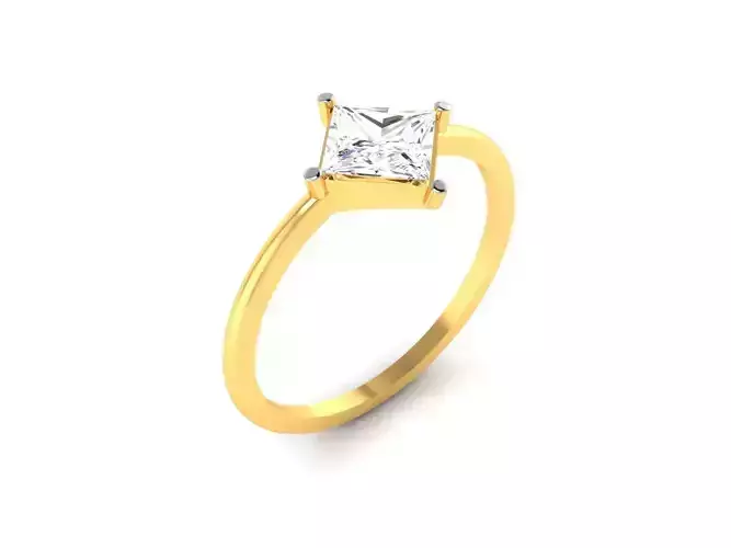 Women solitaire ring 3dm render detail 