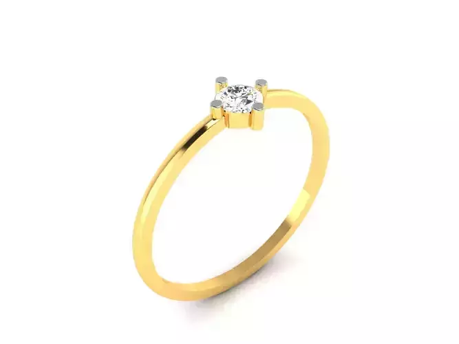 Women solitaire ring 3dm render detail 
