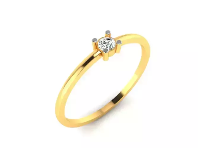 Women solitaire ring 3dm render detail 