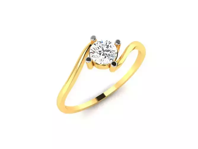 Women solitaire ring 3dm render detail 
