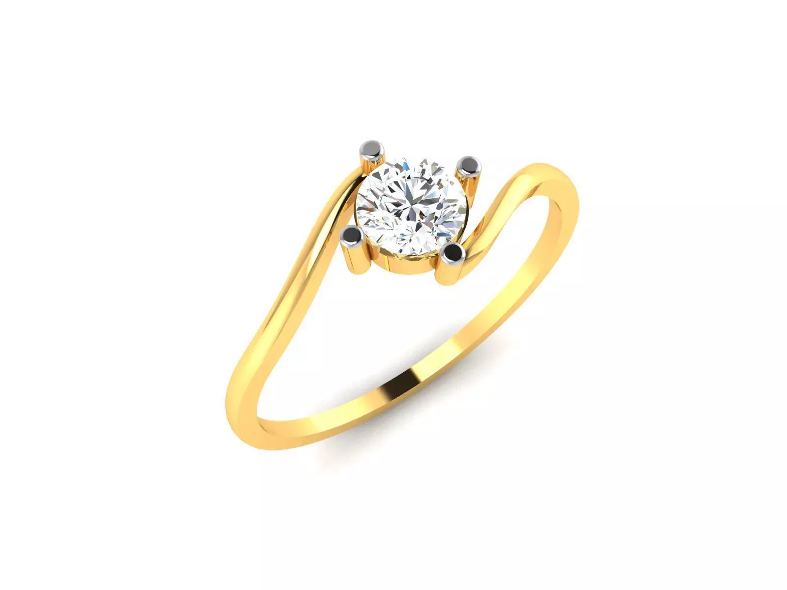 Women solitaire ring 3dm render detail  3D print model_0