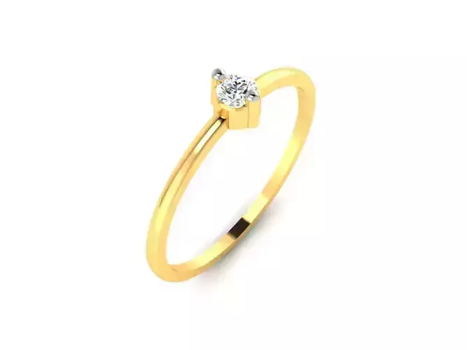 Women solitaire ring 3dm render detail 