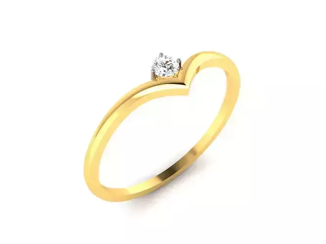 Women solitaire ring 3dm render detail 