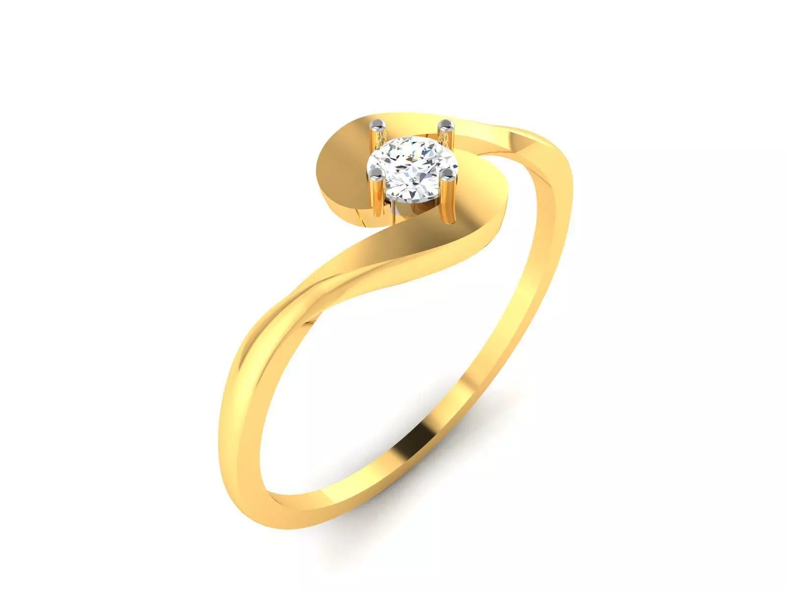 Women solitaire ring 3dm render detail 3D print model_0