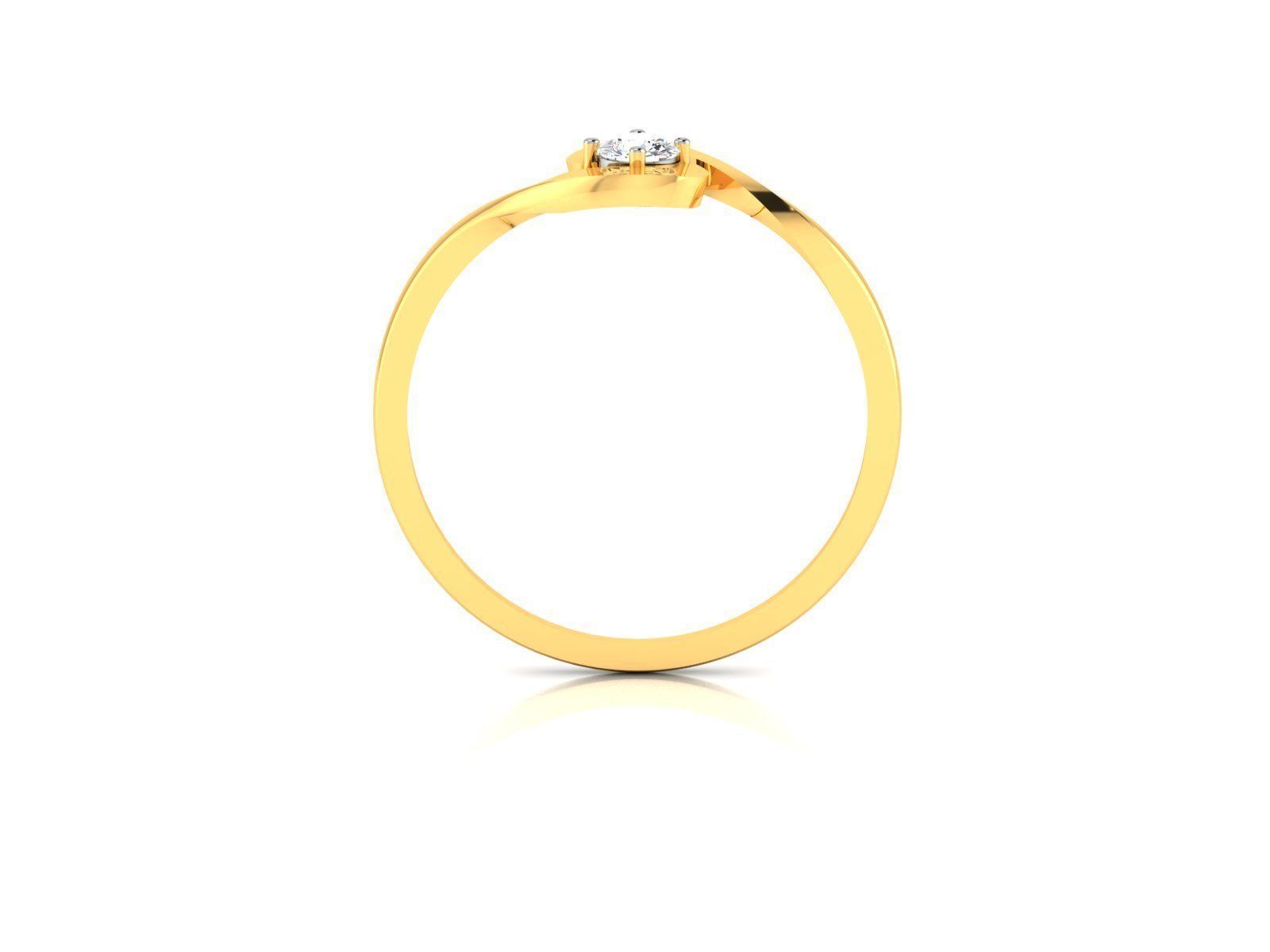 Women solitaire ring 3dm render detail 3D print model_3