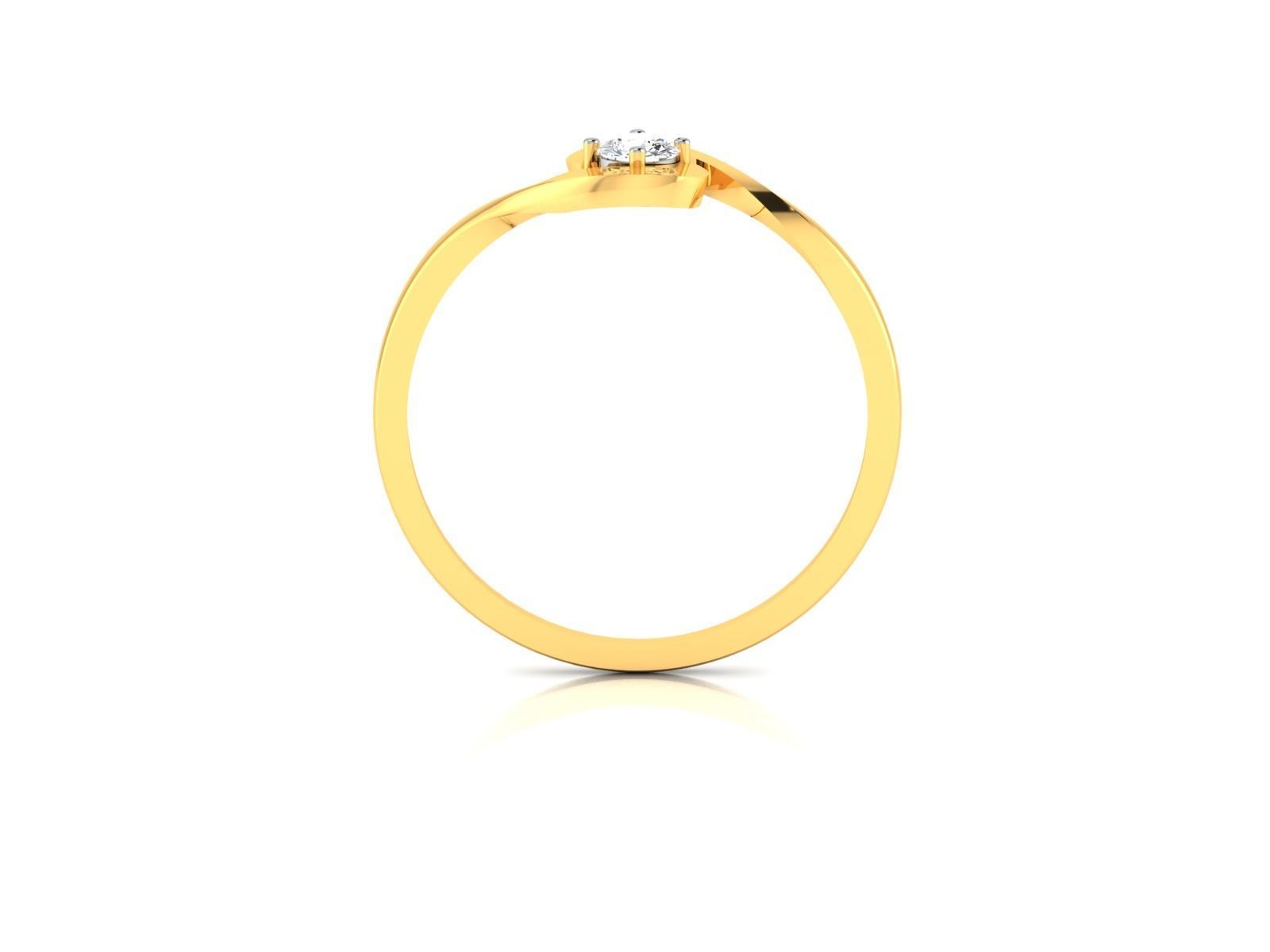 Women solitaire ring 3dm render detail 3D print model_6