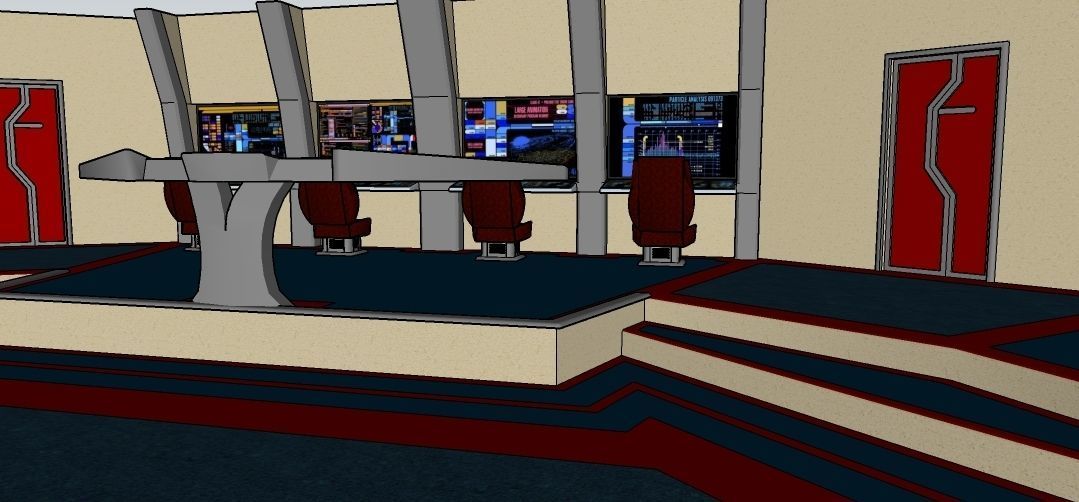Star Trek 25th century Bridge 3D model_7