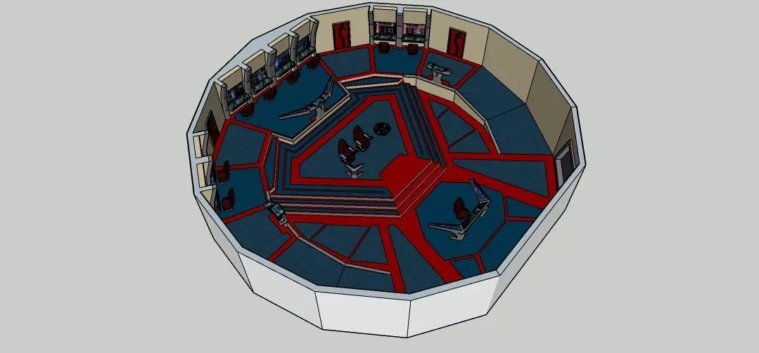 Star Trek 25th century Bridge 3D model_0