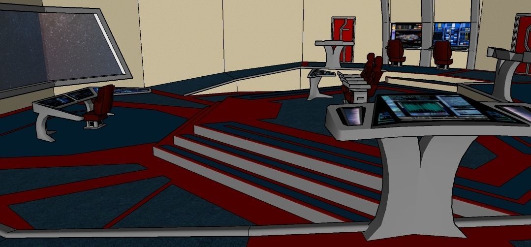 Star Trek 25th century Bridge 3D model_6