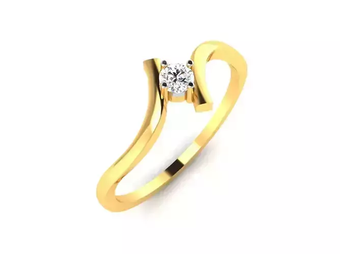 Women solitaire ring 3dm render detail 