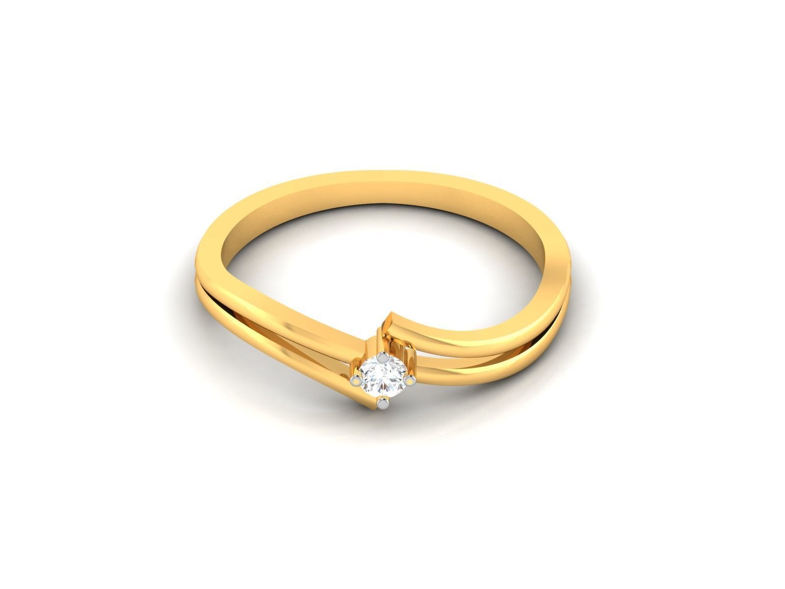 Women solitaire ring 3dm render detail  3D print model_7