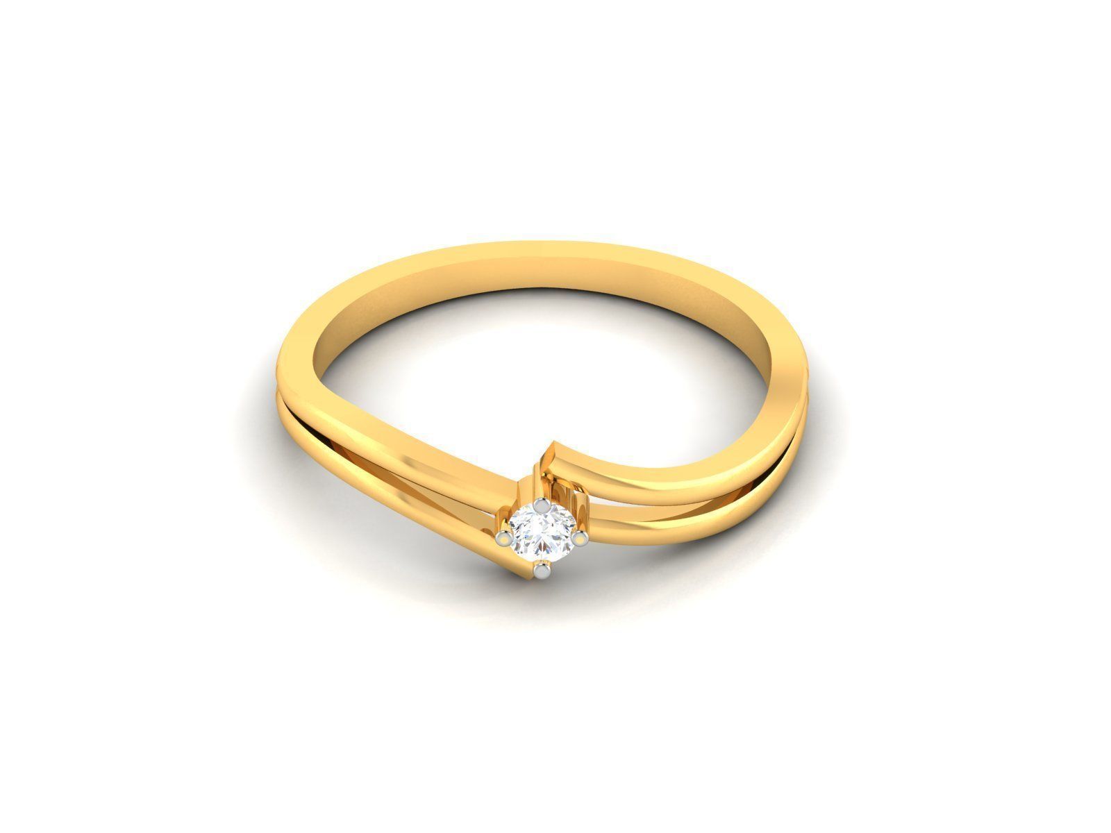 Women solitaire ring 3dm render detail  3D print model_6