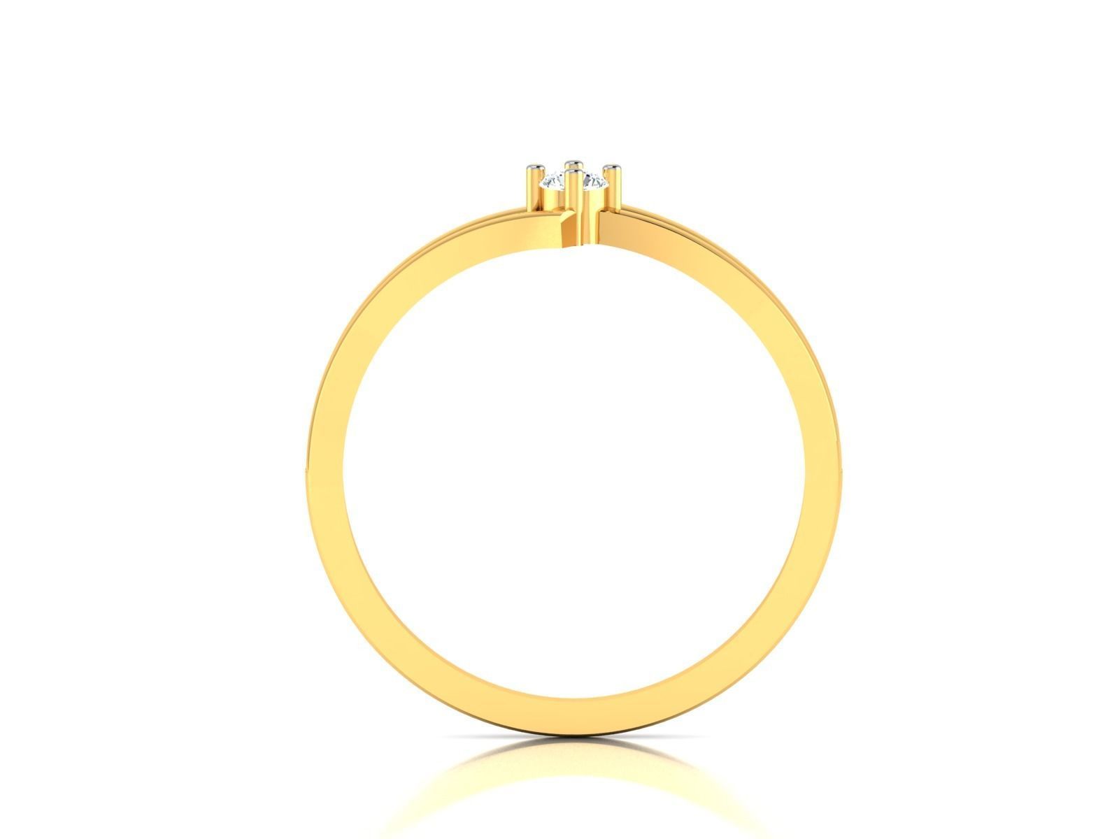 Women solitaire ring 3dm render detail  3D print model_3