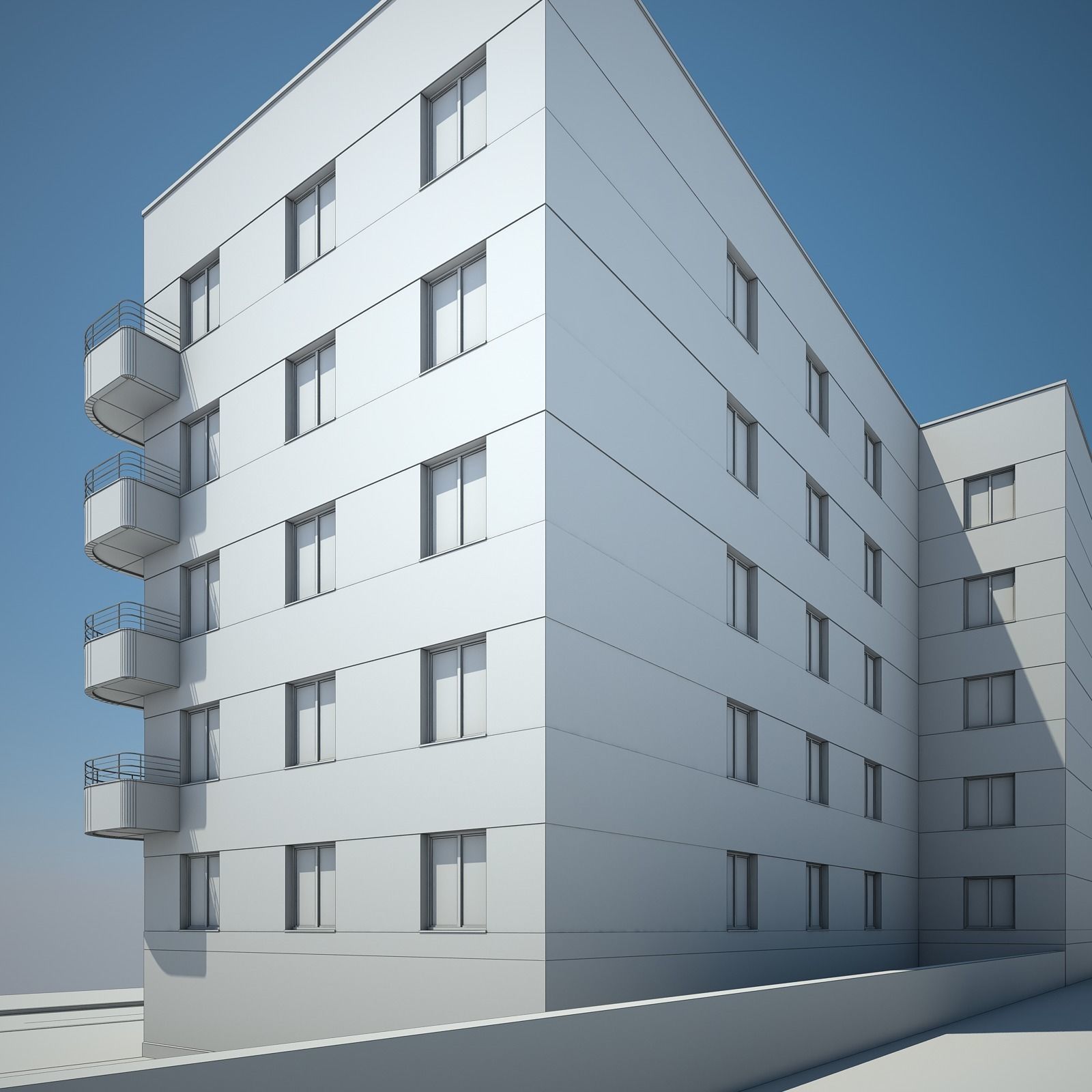 Apartment Building 04 3D model_14