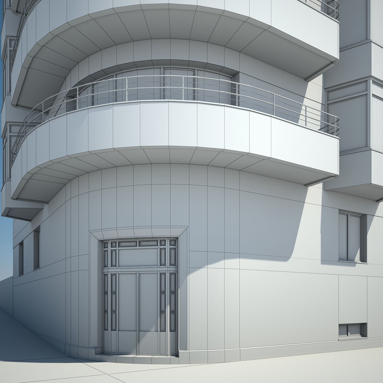Apartment Building 04 3D model_16