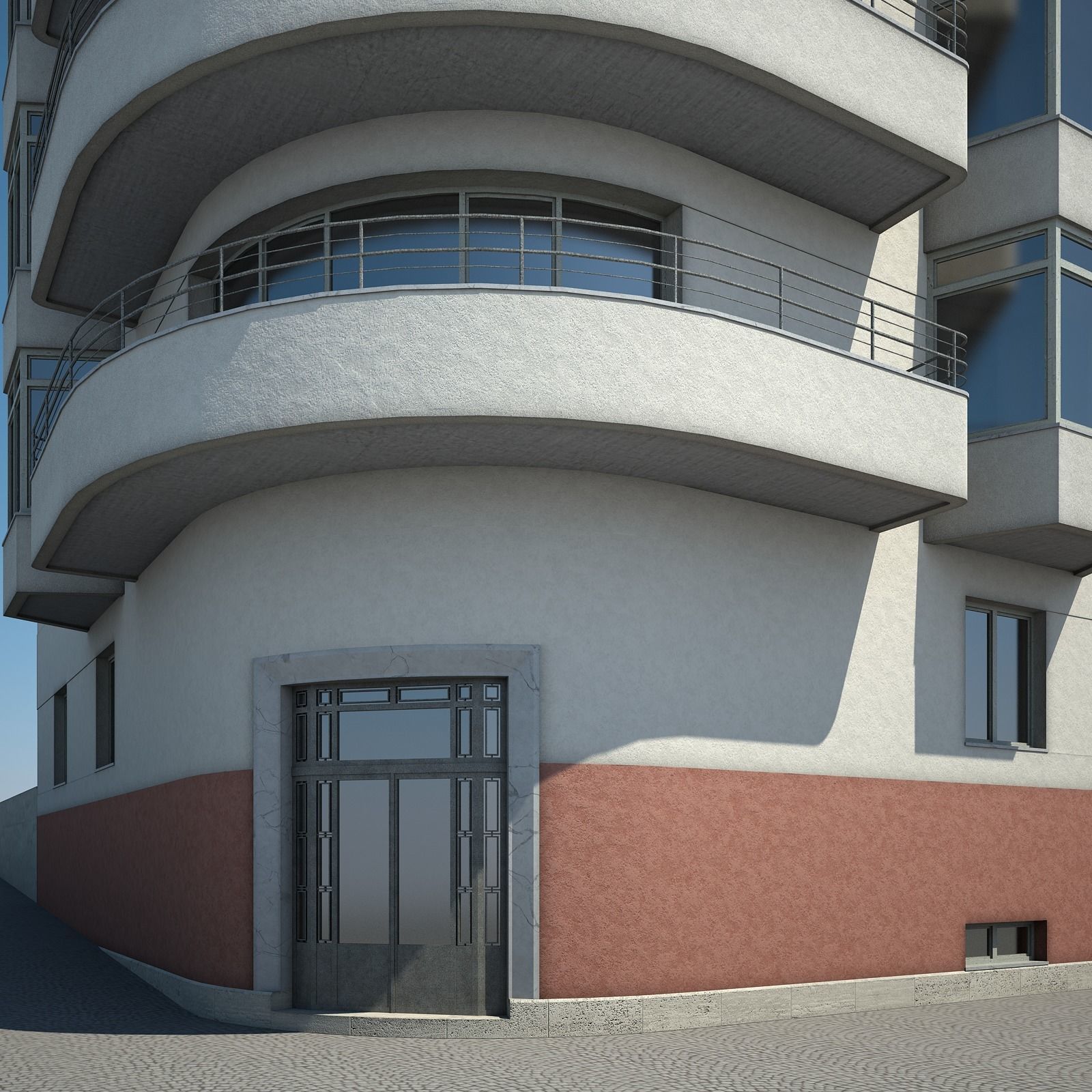 Apartment Building 04 3D model_7