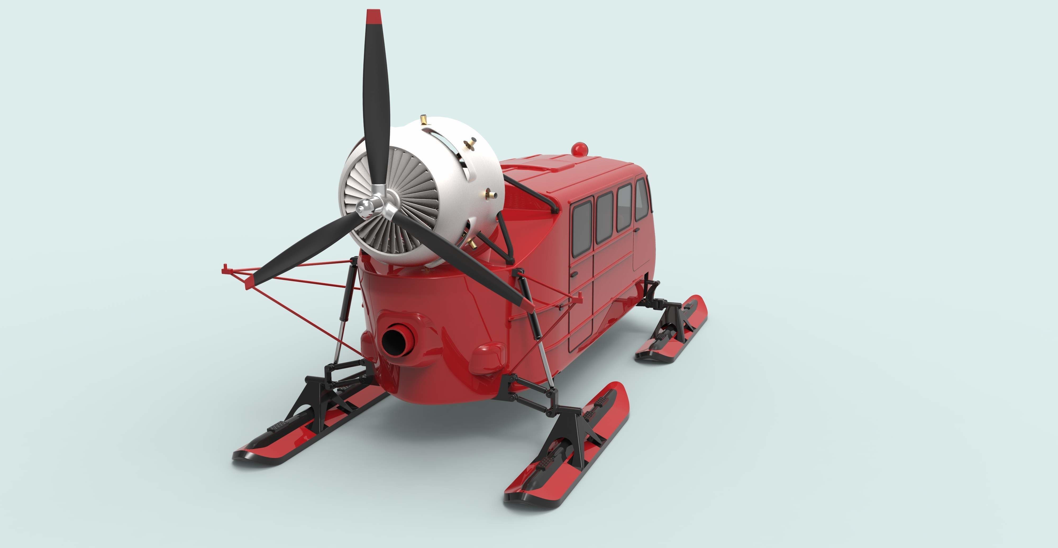 Aerosleds Ka-30 3D Model Low-poly 3D model_10