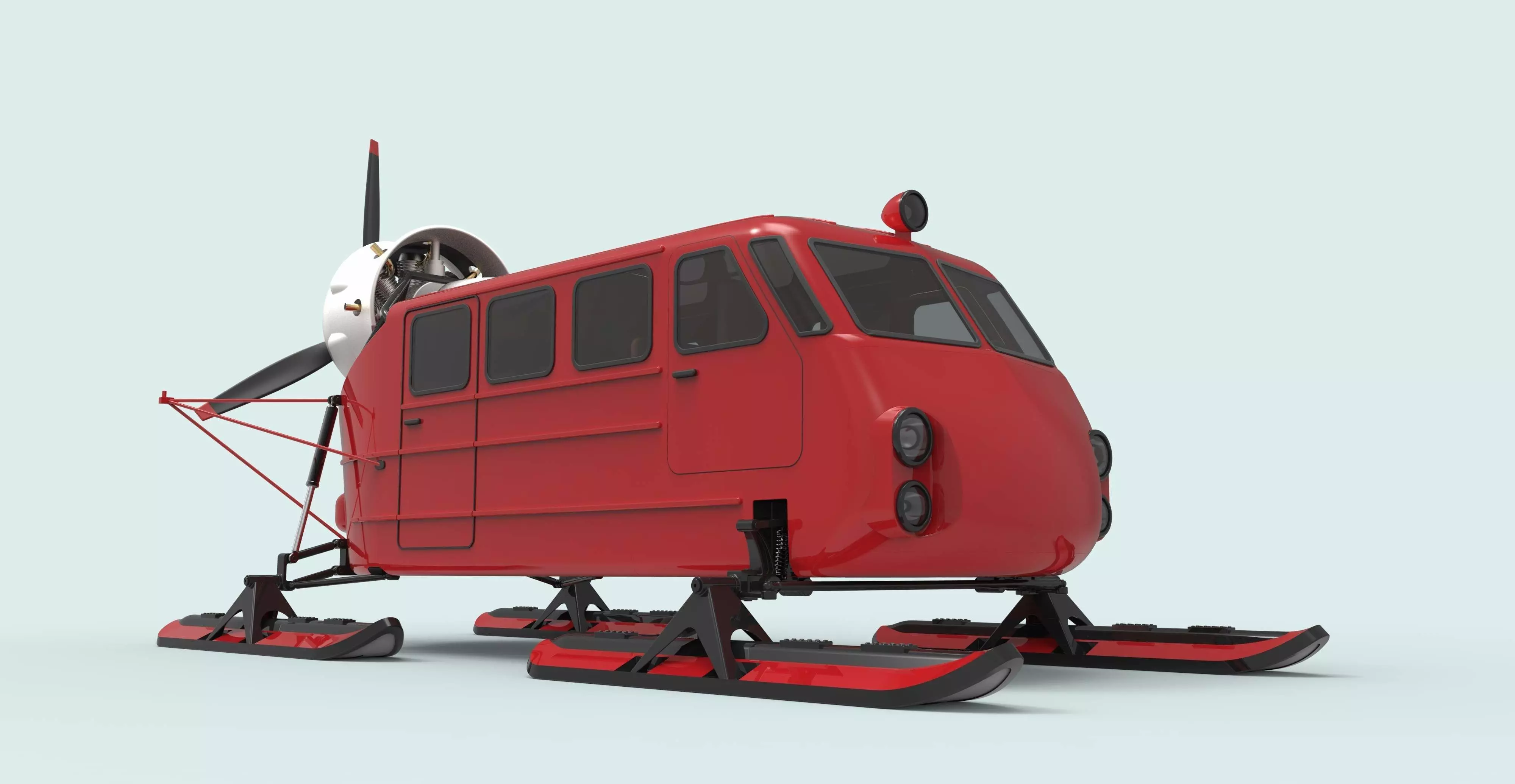 Aerosleds Ka-30 3D Model Low-poly 3D model_0