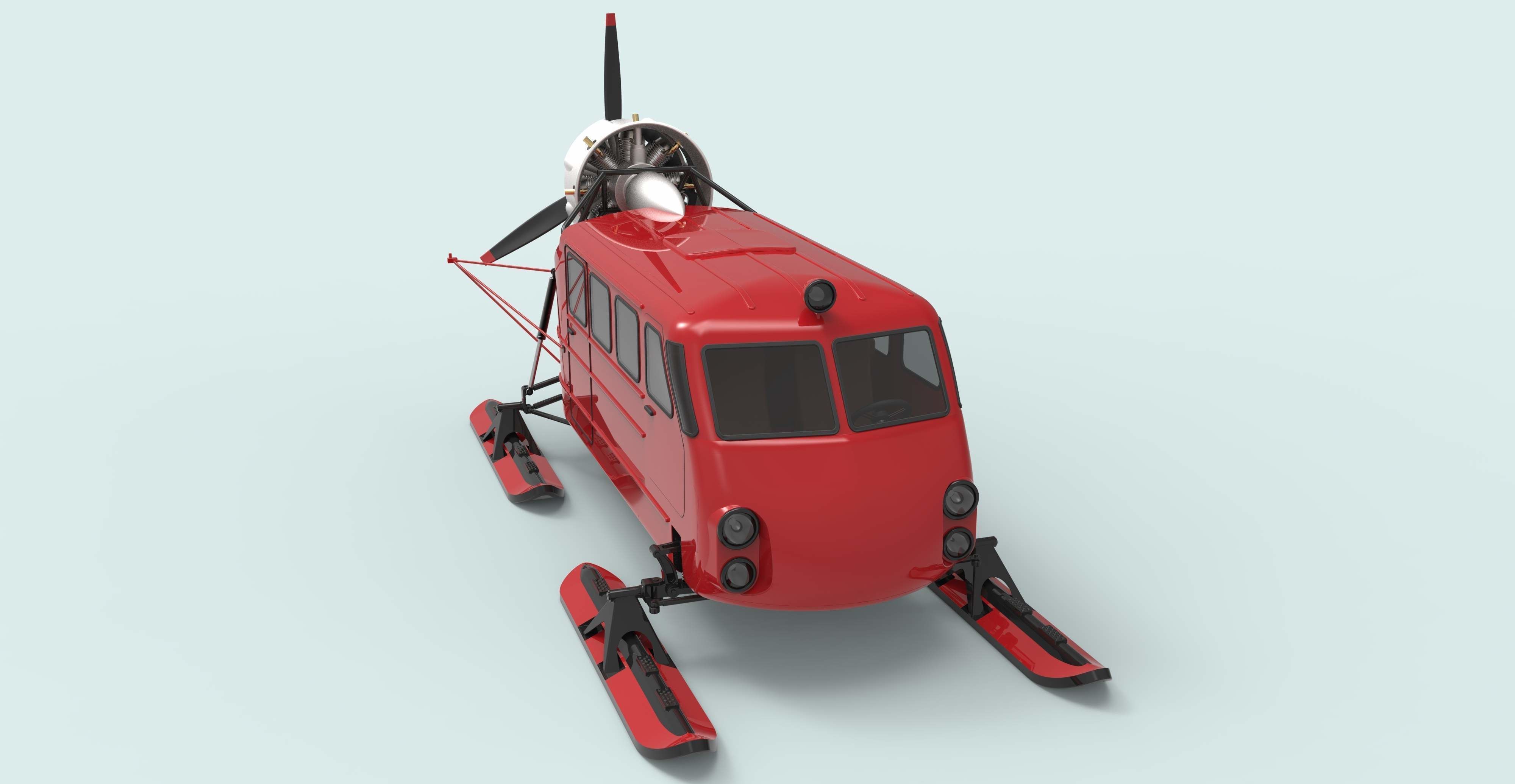Aerosleds Ka-30 3D Model Low-poly 3D model_2