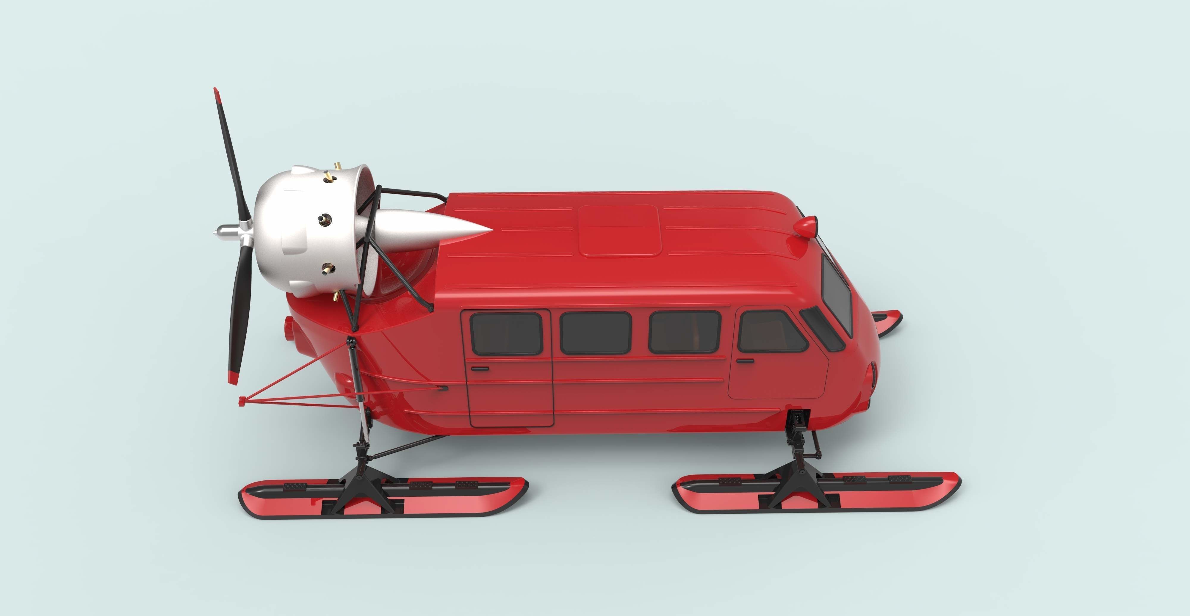 Aerosleds Ka-30 3D Model Low-poly 3D model_7