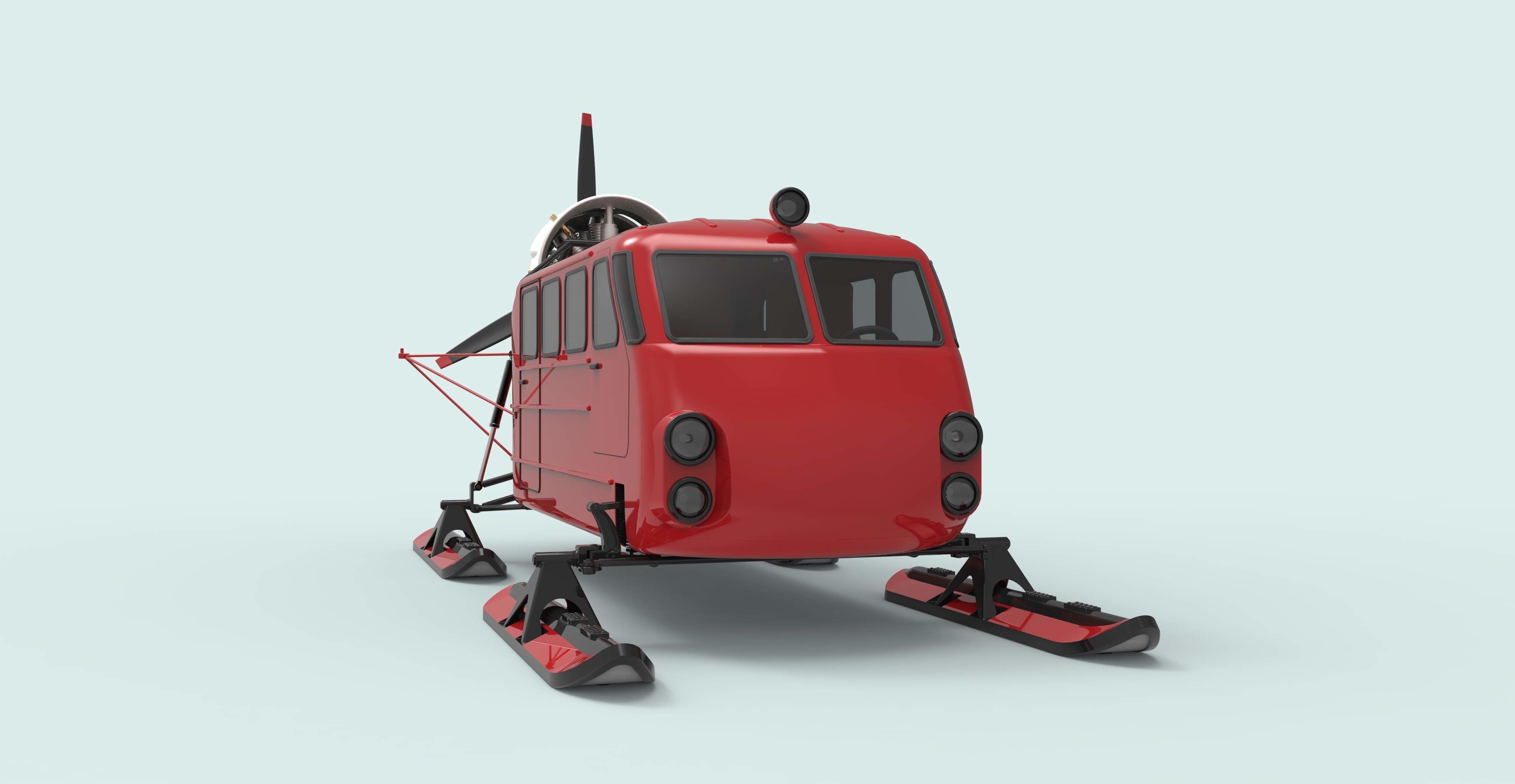 Aerosleds Ka-30 3D Model Low-poly 3D model_3