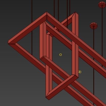 Umei geometric chandelier 3D model_3