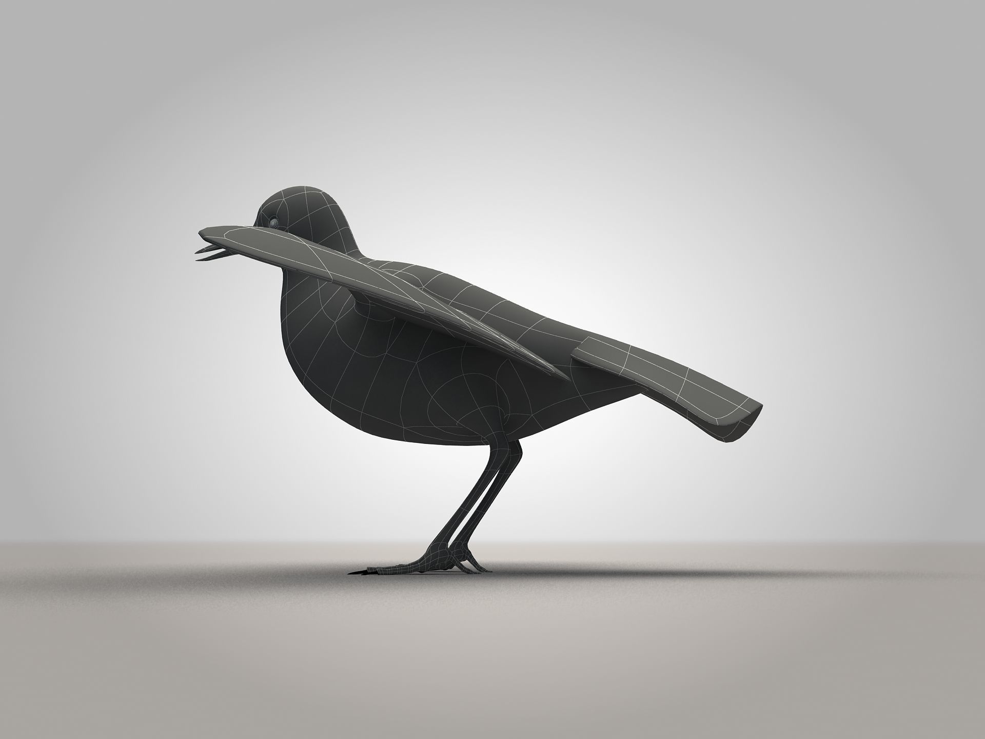 Sandpiper Ruddy Turnstone Bird Low-poly 3D model_6