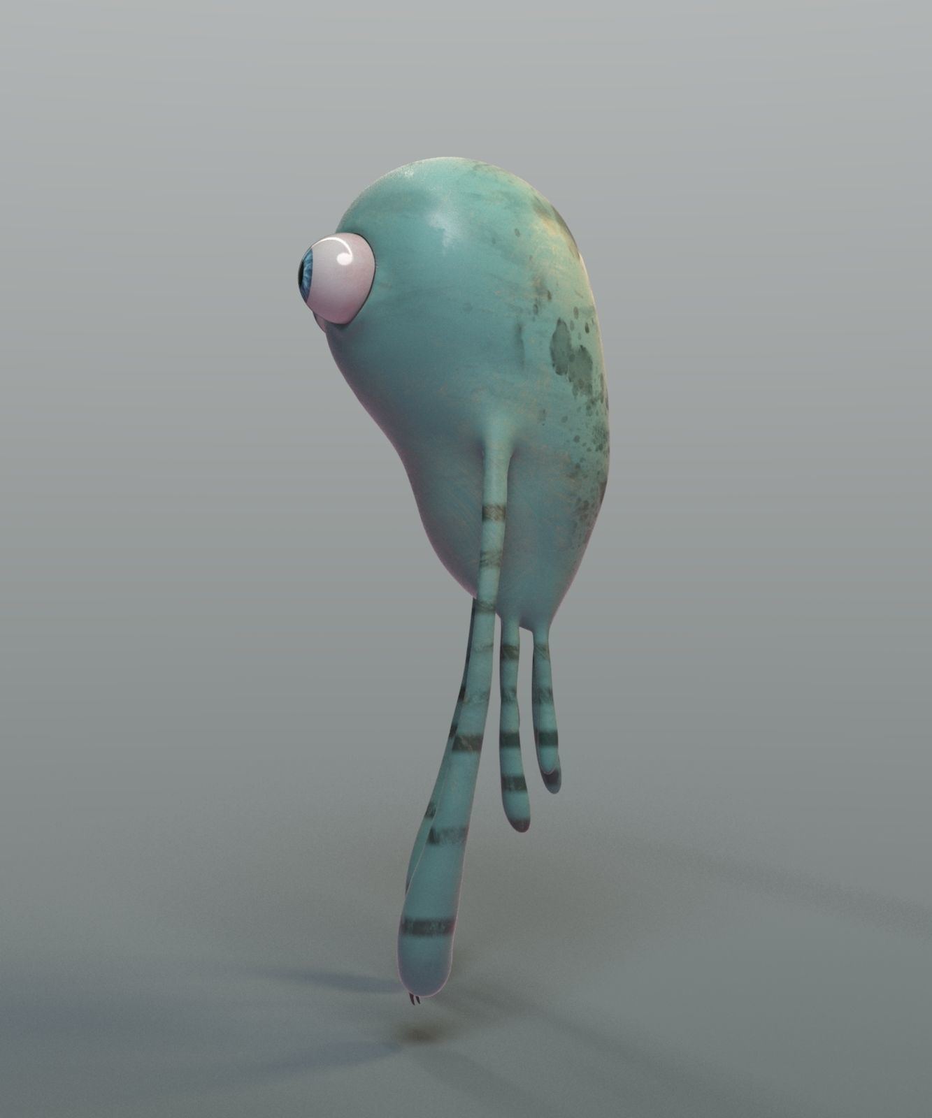monster0002 creature with big eyes 3D model_2