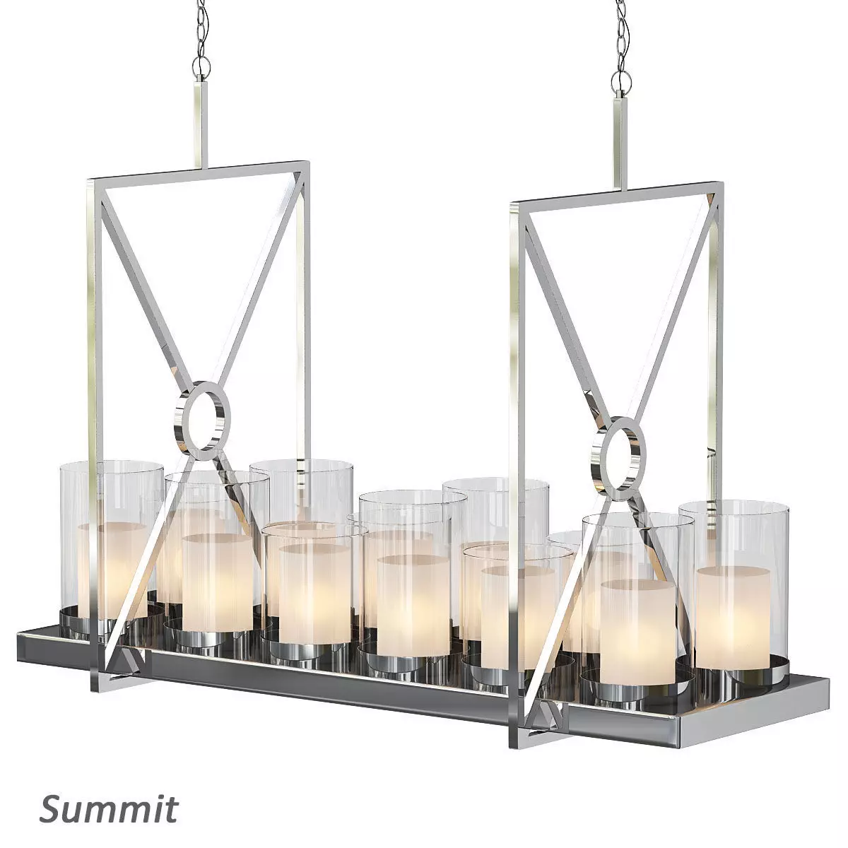 Summit light fixture with candles hanging from it 3D model