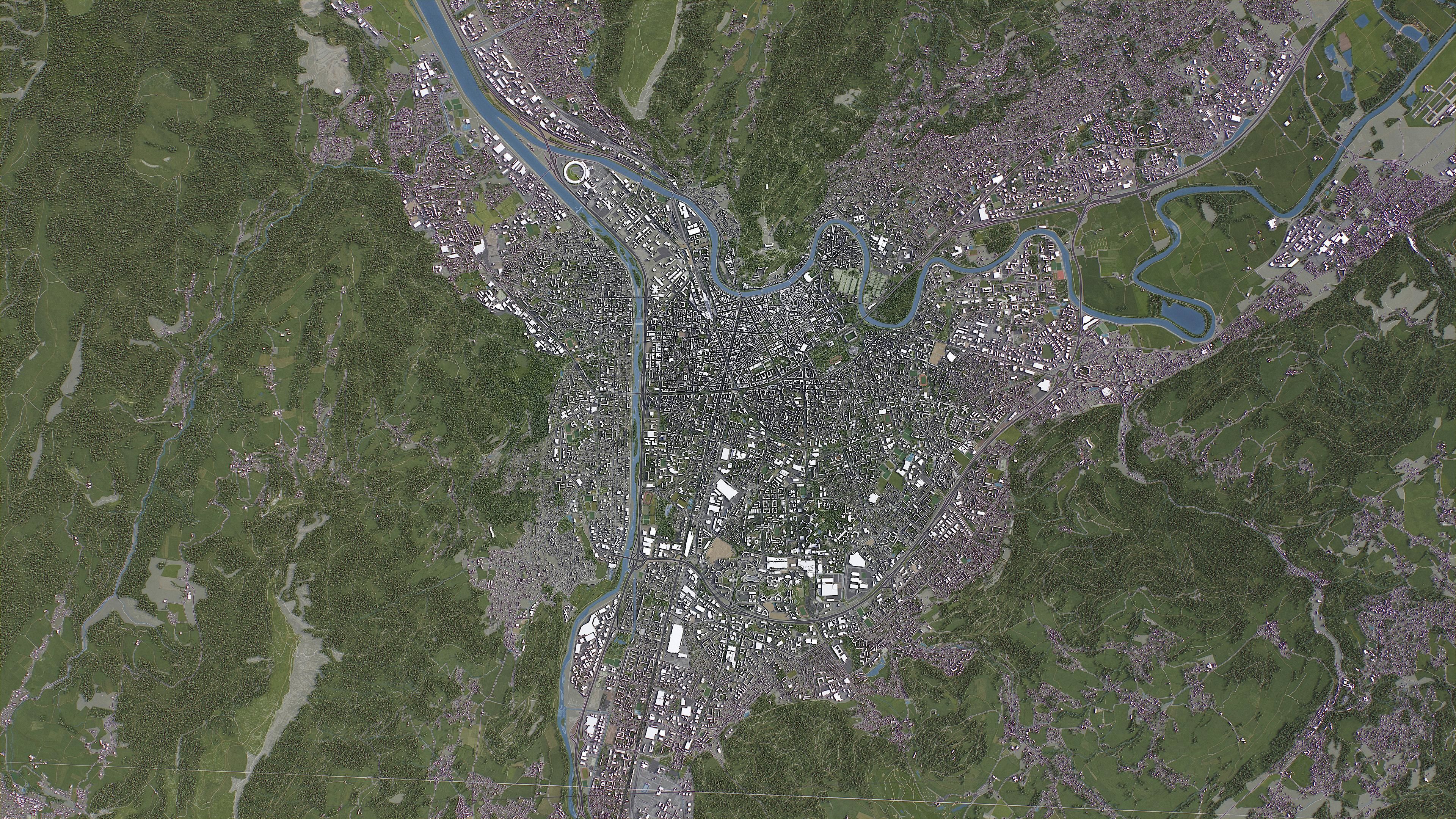 Grenoble - 3D City Model Low-poly 3D model_19