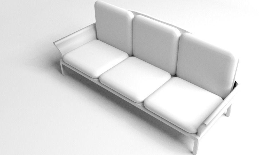 Sofa Three-Seater 5 3D model_4