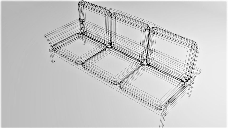 Sofa Three-Seater 5 3D model_5