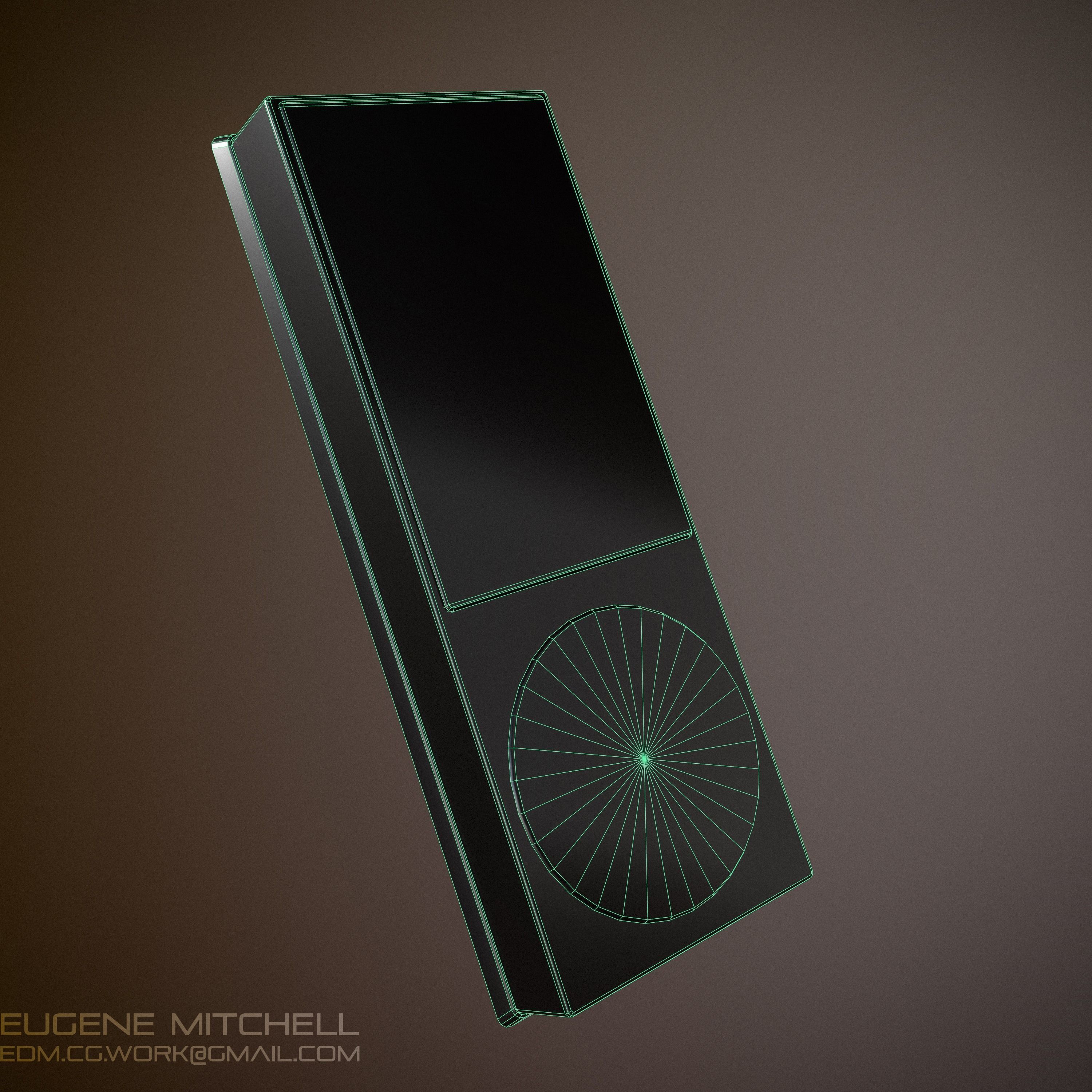 Electronic code lock Low-poly 3D model_4