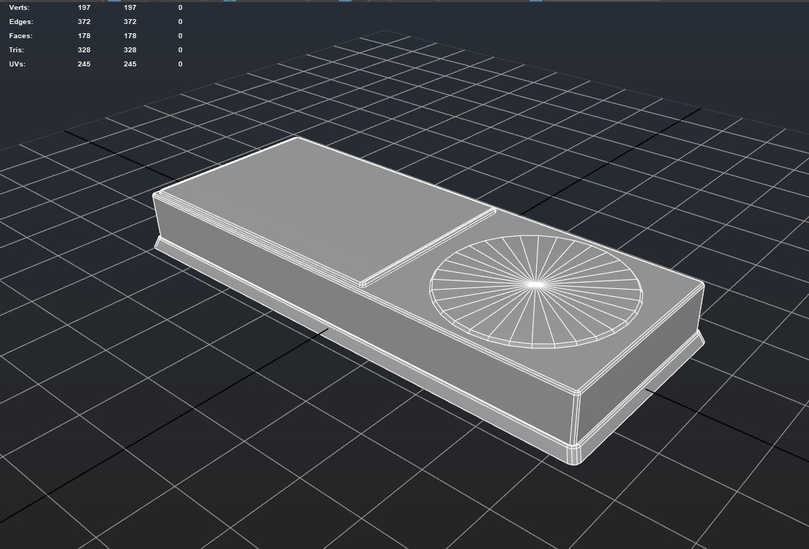 Electronic code lock Low-poly 3D model_5